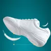 أحذية Girls White Cheer Dance Sneakers Kids خفيفة الوزن تدريب مشجعين المشي تنس النساء الأحذية الرياضية D18