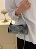 Totes Damen Bling Sling Bag mit Perlengriff Zylinder Umhängetasche Glänzende Strasssteine Reißverschluss für Dinnerparty Hochzeit