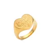 Cluster Ringen TAUAM Vintage SELF LOVE CLUB Ring Motto Gegraveerd Hartvormig Roestvrij Staal Verguld Voor Vrouwen Mannen Partij Sieraden