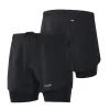 Shorts LIXADA Männer 2in1 Laufshorts Schnell Trocknend Atmungsaktiv Gym Sport Shorts Training Übung Joggen Radfahren Shorts Längere Liner