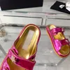 Luxury Designer Channel Women Sandals Rhinestones kardborrmodesandaler Vattentät plattform Summer Sandaler Size35-40