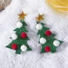Dingle örhängen söta nyhet multistyle glitter akryl julgran droppe för kvinnor kaktus trendiga gåvor