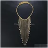 Other Stonefans Y Crystal Tassel Waist Chain Bikini Lingerie Accessories Summer Rave Body Dress Jewelry For Women 221008 Drop Delivery Dhx5R