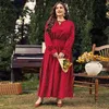 3xl 4xl plus size kvinnliga kläder eleganta långa ärmar polka point kvinnlig maxi klänning casual resesemester chiffong klänning 240320