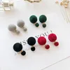 Boucles d'oreilles pendantes pour femmes, pompon moelleux, accessoires pour cheveux mignons, cadeaux, boule ronde