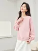 Sweats à capuche pour femmes Vimly Femmes Paresseux Style Drop Sleeve Sweatshirts 2024 Printemps Lettre Broderie Pull Lâche Casual Mode Long Top 30060