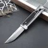 Theone rabanete balisong faca dobrável de balanço livre d2 lâmina cnc alça de alumínio msi facas de bolso bm42 ferramentas edc