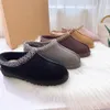 Gorące kobiety Tasman Slipper Boots Snow Bots Sheepsykina Plush Furt Trzymaj ciepłe buty z kartą na śmieci wygodne man zwykły ciepły pantofel U5 piękne prezenty 005