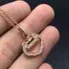 Luxury Jewelry Qeelins Necklace 925 Silver Plated Rose Gold Micro Inlaid Zircon Hollowed Out Full Diamond Ruyi Necklace Collarbone Chain for Women