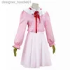 cosplay Costumi anime Sono tua sorella adesso!Cosplay Oyama Mahiro Come Cute Girl Camicia lunga rosa attillata Anime Daily Lolita DressC24320