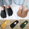 Men's Socks Cotton Two-Toed Pure Color Breathable Comfortable Split Toe Low Cut Boat Unisex