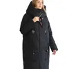 Fodarlloy Piumino invernale di nuovo design da donna Cappotto caldo imbottito in cotone con cappuccio Cappotti lunghi da donna