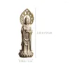 Décorations de jardin Vintage Bouddha Light Avalokitesvara Figurines de Bouddha décoratives pour le bureau à domicile Style chinois