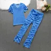 2024 sommer Frauen V-ausschnitt Kurzarm Top und Lange Hosen Set Zwei Stück Set frauen Casual Sportswear-Set