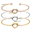 E Fashion Ajustement de créateurs simples Bijoux Bracelet Bijoux ouverts Bracles ouverts Tir le nœud pour les femmes Love Love Knot Bracelets Gifts 2024