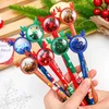 1260 PCS Creative Christmas Elk Sequined Gel Pennor Ins Girl Heart Stationery Cartoon Cute Signature Water Based Pen 240320