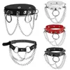 Party Decoration unisex punk gotisk choker krage flexibel pu läder justerbar halsband halsrock klubb smycken tillbehör