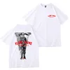 VLONE Diseño original Camisetas para hombre Logotipo VLONE Verano Dibujos animados Sin cuello Manga corta Letras Sueltas Tops versátiles Camisetas rosa negro blanco rojo 146