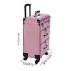 Storage Boxes 3-Tier Professional Rolling Makeup Train Case Cosmetic Trolley Organizer