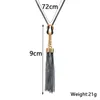 Pendentif Colliers Élégant femme mode pendentif collier gland Long hiver pull chaîne collier femmes géométrique torsadé colliers bijoux cadeau L2403L2403