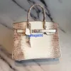 Borse tote himalaya borse coccodrillo autentica HS fatta Himalayan Himalaya Bag BK30CM Real Crocodile in pelle Crocodile Borse ha un logo hb6k3p