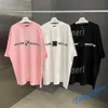 Black White Pink We11done T-Shirts Summer New Letter Printing Cotton Man Wowen We11done Top O-Neck Casual Couple Simple We 11 Done Tees 36