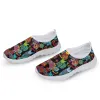 Flats INSTANTARTS Colorful Cartoon Cats Printed Spring Summer Mesh Sneakers Women Casual Flats Super Light Walking Female Flat Shoes