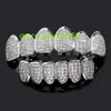 Hip Hop dents Grillz ensemble haut bas or argent bretelles bijoux de mode Punk Cosplay Halloween fête dents grilles cadeaux