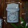Torby Pasteral Zamknięte bezpieczne żelazne pudełko pocztowe zabytkowe ręcznie robione metalowe litera gazeta pocztowa pudełko na ścianę kreatywną skrzynkę pocztową HW176