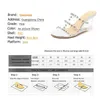 Dress Shoes Fashion Transparent Rhinestone Women Slippers Summer New Modern Wedges High Heels Chain Adult Sandals Sexy Party5KI7 H240321