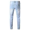 Jeans pour hommes printemps et été décontracté déchiré jambe droite pantalon de mode hommes vêtements minces E Motion Fit