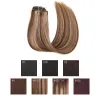 ملحقات الشعر البشري مقطع في الامتدادات ، مقطع لحمة مزدوجة في REMY Hair Extensions 70g 7pcs حريري مستقيم 100 ٪ الشعر البشري في التمديد