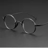 Yüksek qulity saf gözlükler çerçeve erkekler retro yuvarlak marka tasarım gözlük erkek optik reçeteli gözlük çerçeveleri 240313