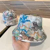 Tiger Jacquard Fisherman Hats Designer Letter Ball Caps Baseball Caps Canvas Casquette dla mężczyzn