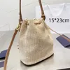 Femme paille sac à main seau sacs designer sacs à bandoulière sac à bandoulière mode chaîne sacs à main plage fourre-tout broderie 5A