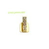 R. Gem.Gioielli Grillz con denti in rame a dente singolo ghiacciato placcato oro 14K alla moda CZ Gap