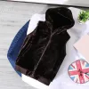 2022 nova jaqueta sem mangas dos homens com capuz quente térmico witnter colete de pele do falso masculino de flanela de pelúcia casaco de lã fofo