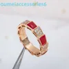 2024 Sieraden Ontwerper Merk Band Ringen Bone Ring voor Vrouwen 18k Plating v Goud Smalle Brede Plaat Wit Beimu Rode Jade Merg Malachiet Slang Paar