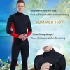 Women's Swimwear One-piece Diving Suit For Men 3mm Neoprene Fashion Wetsuit Horizontal Zipper Long Sleeve Snorkeling Surfing Jumpsuit