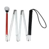 Sticks Black Handle, 120 cm 155cm,6Section Aluminum Blind Cane,Reflective Red, Folding Walking Stick for Blind People