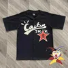 Men's T-Shirts Cactus Jack Cartoon Graffiti Printed Baseball Shirt Mens TS Short sleeved Top T-shirt J240319