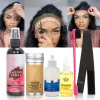 Adhesives Lace Tinting Spray Kit For Wigs Light Medium Dark Brown Lace Tint Spray Ultra Hold Lace Wig Glue And Remover Hair Wax Stick Band