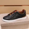 Skórzany oryginalny włoski włoski włoski nowy biały swobodny, bez poślizgu na świeżym powietrzu Wygodne mężczyźni Sneaker Sport Tinn-Designer Buty A3 8660