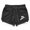 Men Workout Gym Shorts Mesh Brand LOGO Basketball Running Male Training Shorts Men Summer Casual Black Sportswear Men Training