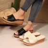 Slippers Platform Sandals Women 2024 New Korean Fashion Wedge Shoes Ladies High Heels Thick Bottom Mules Summer Casual Female H240325