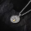 Pendant Necklaces NY Necklace Sun And Moon Vintage Love Personality Men Women's Ancient Style Hip Hop Headpiece