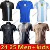 24 25 Argentina Soccer Jerseys 2024 2025 Men Kids Kit Maradona Dybala Messis Di Maria Martinez Allister Plass Player Maillots de Football Shirt