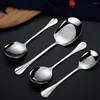Spoons Stainless Steel Bar Cafe Rice Distributing Restaurant Kitchen Supplies Soup Spoon Tableware Buffet Serving Public