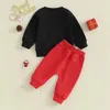 Kledingsets Toddler Baby Girl Boy Christmas Outfit Lange mouw Kerstmis Tree Sweatshirt broek Infant Fall Winter Deset Set