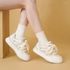 Scarpe casual PARZIVAL Sneakers da donna 2024 Piattaforma Lacci Tennis Cinghie incrociate Outdoor vulcanizzata